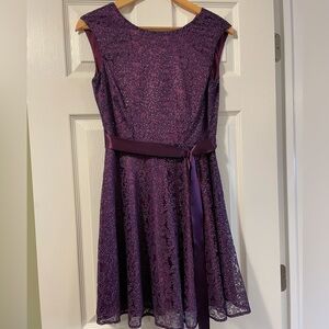 Tahari ASL Purple Party Dress